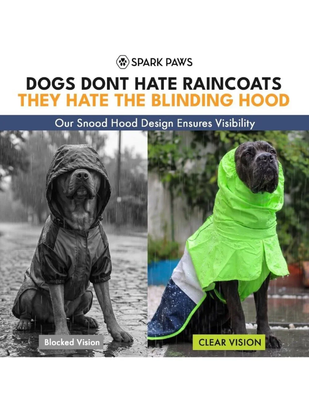 Waterproof Windproof Dog Raincoat - Reflective Full-Body Jacket for All Sizes